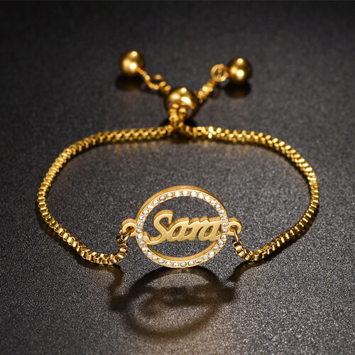 Diamante personalised word jewellery wholesale custom rhinestone name bracelets bulk